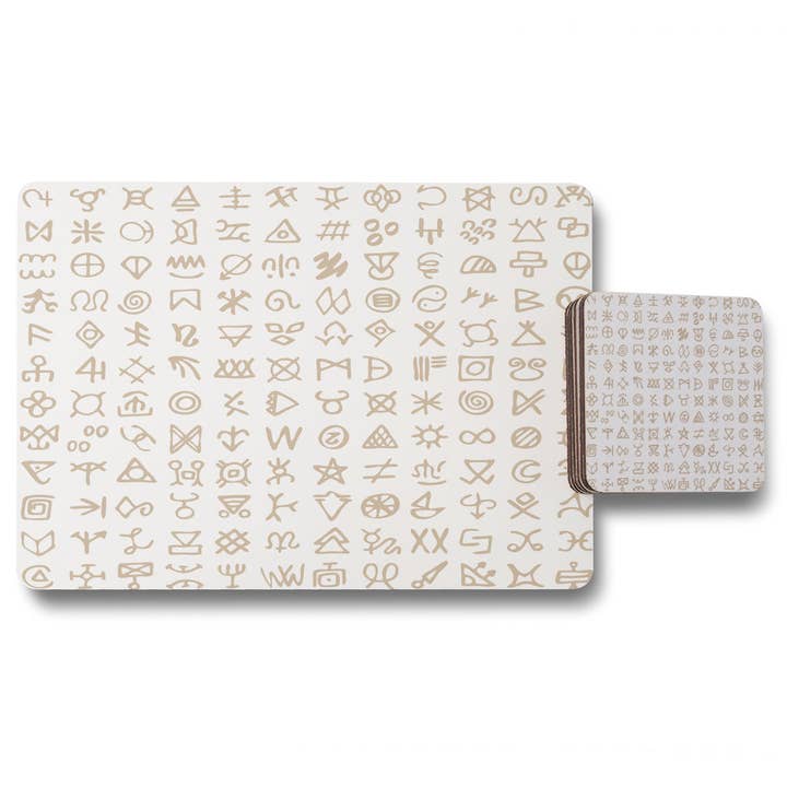 Símbolos rituais vikings (Conjunto de Base e Porta-copos) por atacado de Benjamin Tate Design