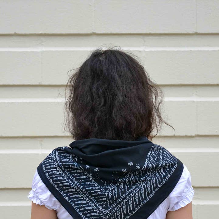 The Batik Library - Wholesale Bandana - Unisex - Double Parang - Batik Bandana Handkerchief Scarves