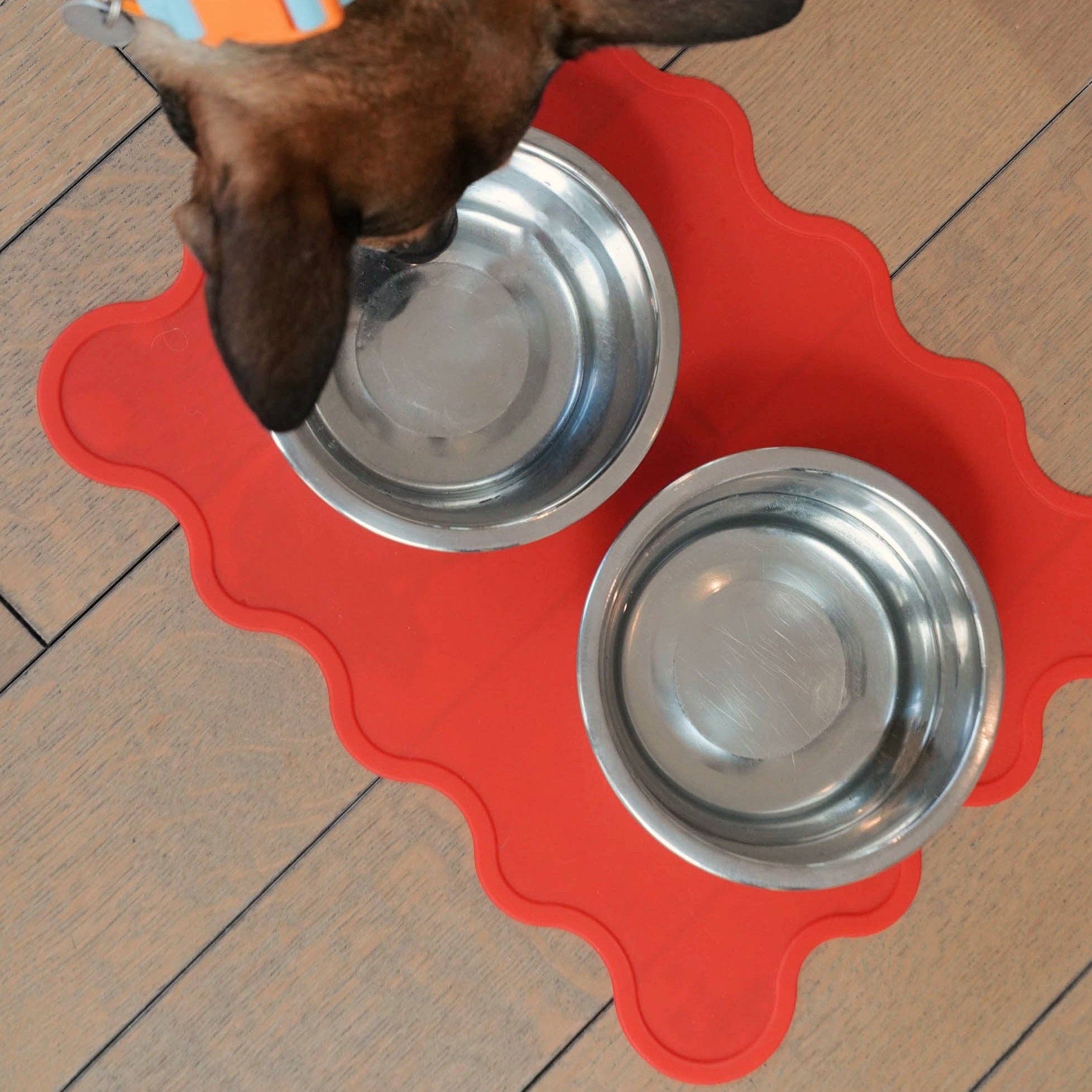 Approved by Fritz - USA - Wholesale Pet Food Mat - Dog - The Fritz Bowl Mat For Dogs | For Ceramic Bowls, Stainless 7