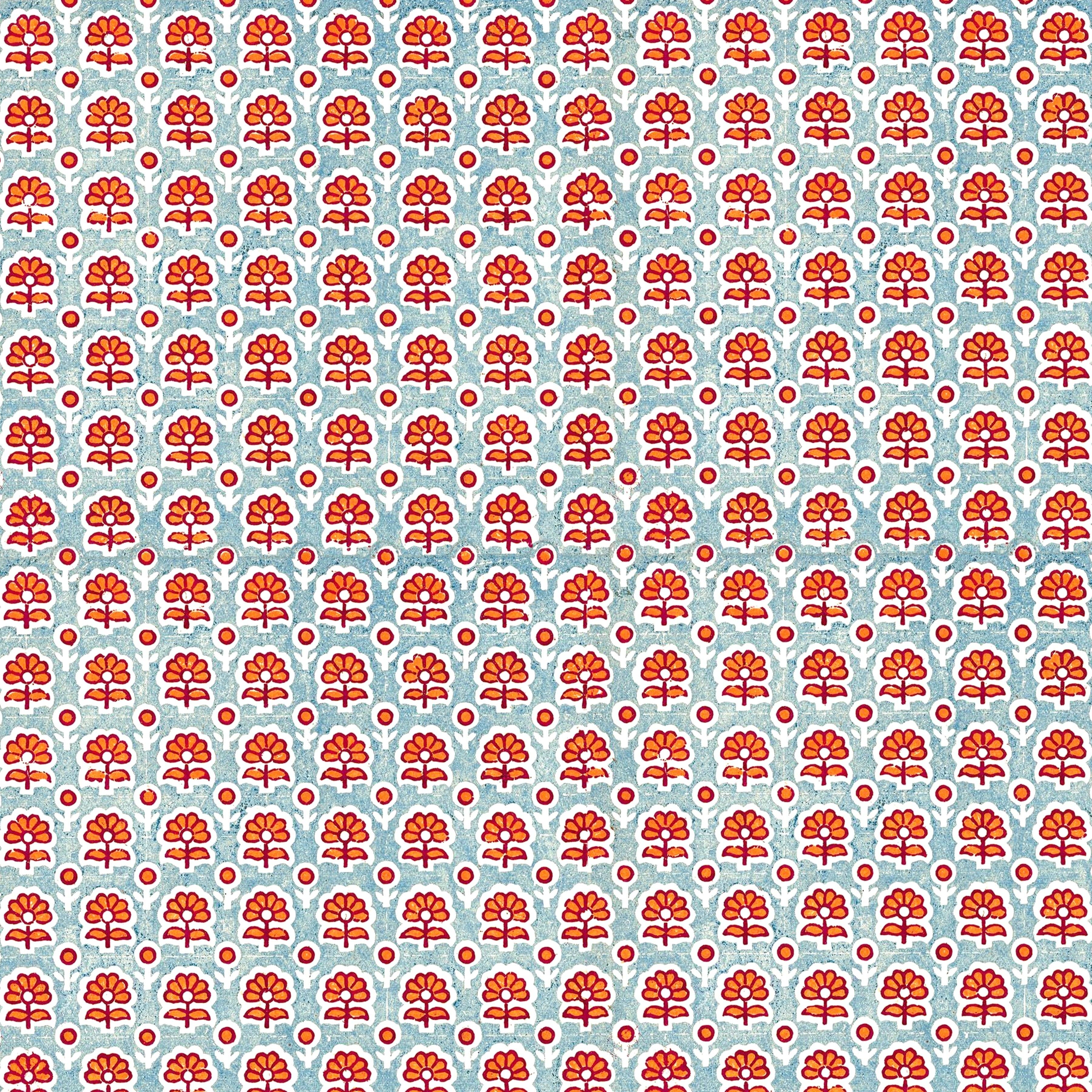 Beau Bottles - Wholesale Wine Gift Bag - Beau Bottles Indian Blockprint Blue Flower - Prosecco Collection6