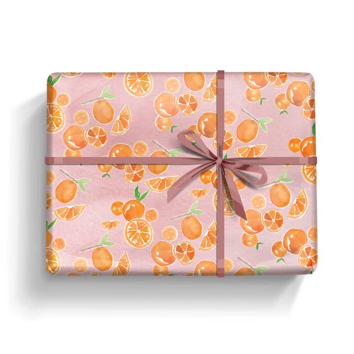 Oranges Wrapping Paper for wholesale by MALWEST design