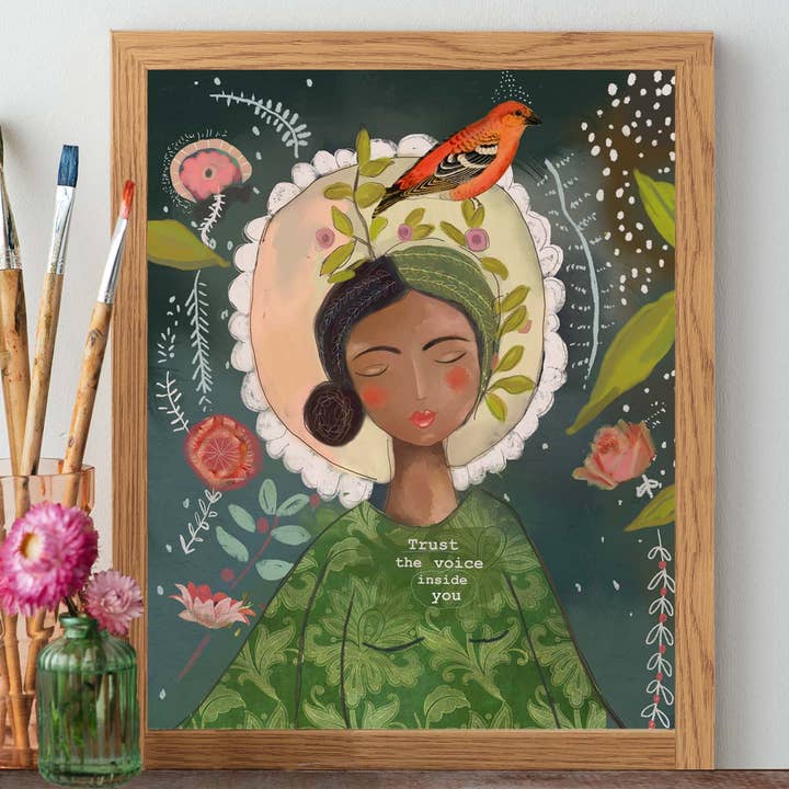 Écoutez la voix intérieure - Imprimer pour la vente par Kelly Rae Roberts