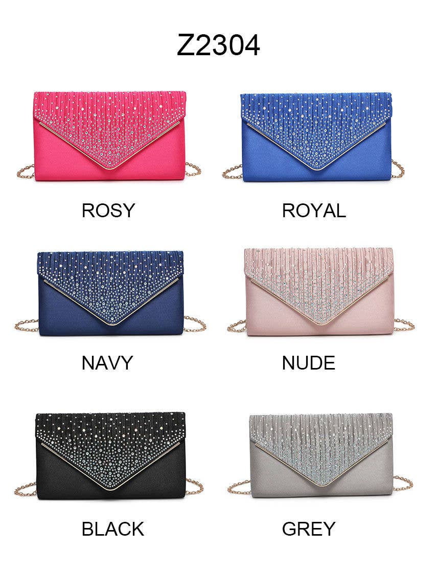 Papaya Fashion Ltd - Wholesale Clutch Bag - Women's - Z2304 Satin clutch bag6