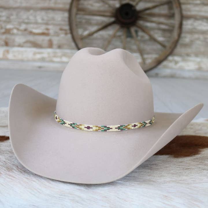 Western Beaded Hat Band - Santa Fe for wholesale by Willow Lane Hat Co.