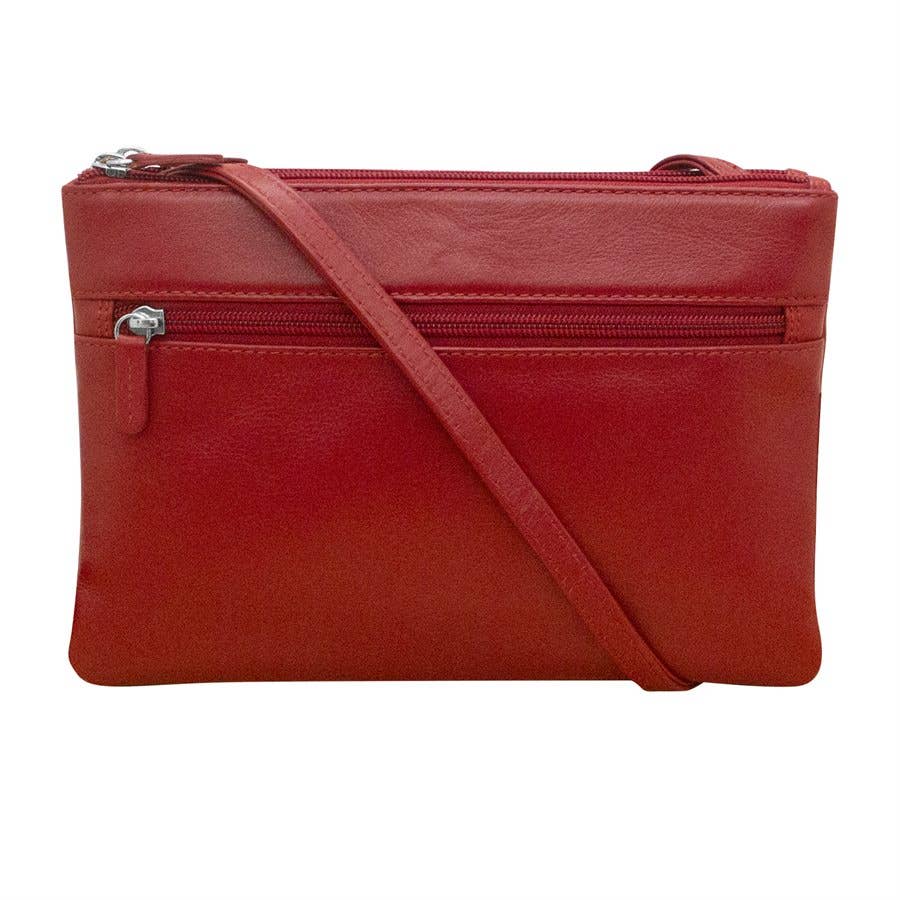 ili New York - Wholesale Crossbody Bag - Women's - Leather Triple Compartment Crossbody3