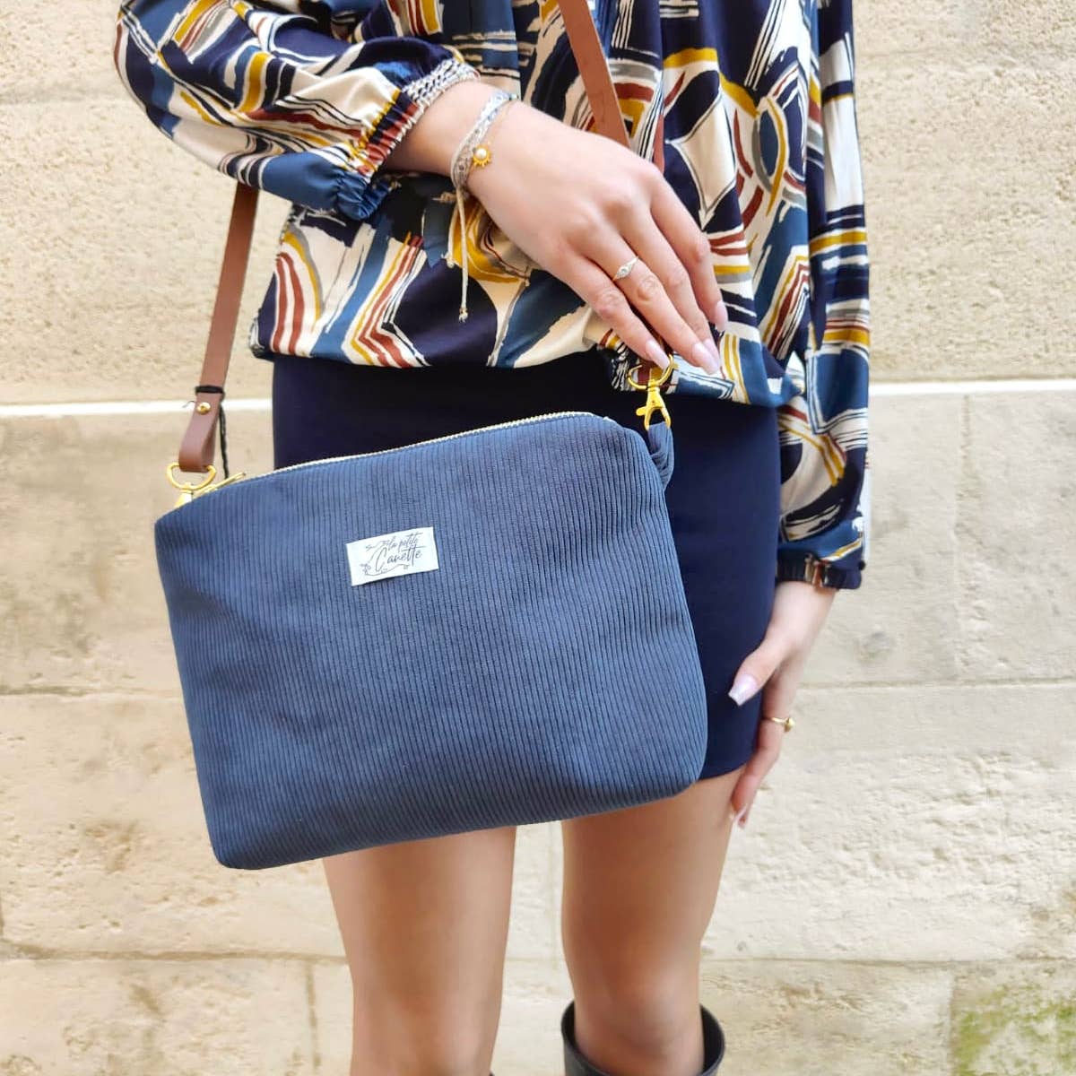 BARBE MELISSA EI - La petite canette - Vendita all'ingrosso Tracolla - Donna - Borsa a tracolla in velluto a coste2