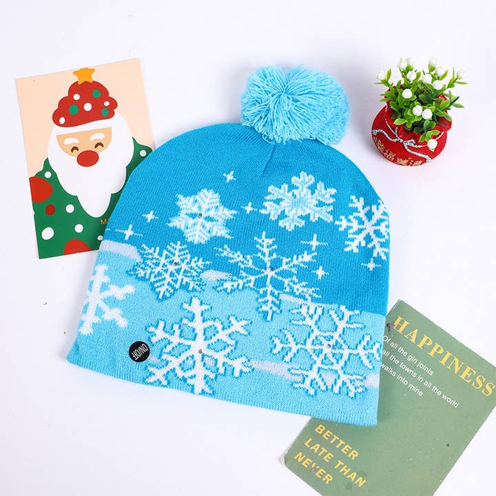 ACCITY - Wholesale Santa Hat - CHRISTMAS LED LIGHT GLOWING KNITTED CHRISTMAS HAT_CWAH231410