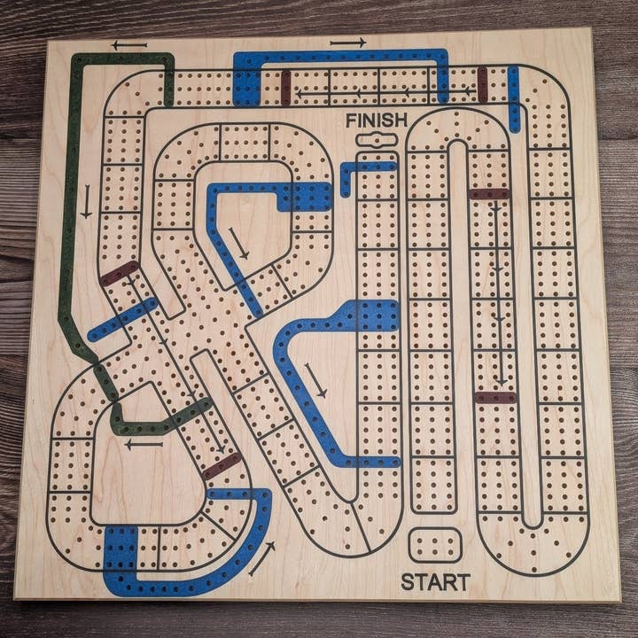 EBONWOOD - Wholesale Board Game - Handmade Cribbage Wars Board - Luxury Board with Resin Inlay – Premium 3-Track Game Setwith Resin Inlay1