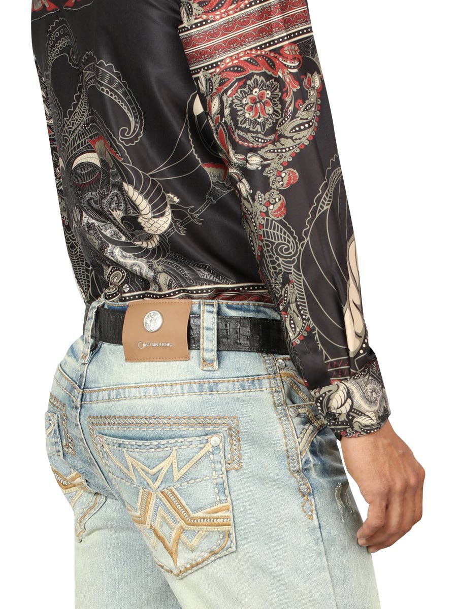 El General Western Wear - Vendita all'ingrosso Jeans - Uomo - Denim blu chiaro da uomo Centenario con dettagli ricamati 453174