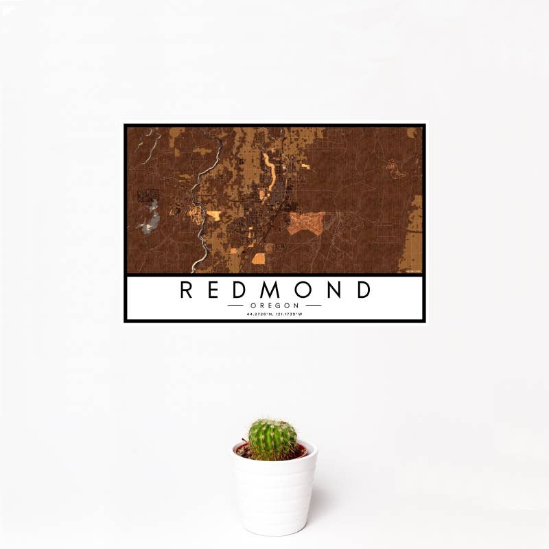 JACE.design - Wholesale Art Print - Redmond OR Map Print Ember1