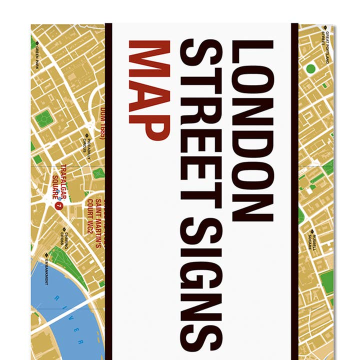 Mappa dei segnali stradali di Londra per la vendita all'ingrosso da parte di Blue Crow Media