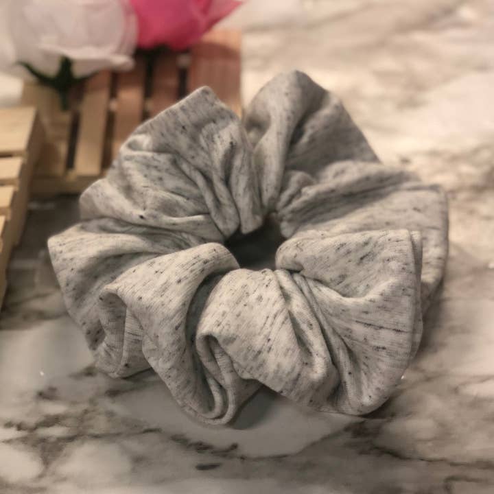 Light Heather Gray Oversized Scrunchie for wholesale by MadeBySusannah