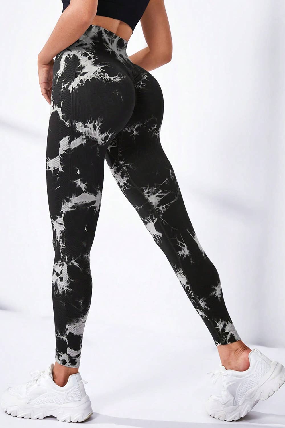 Color 5 - Wholesale Athletic/Lounge Leggings - Women's - Seamless tie dye high waist jacquard yoga scrunch legging 0