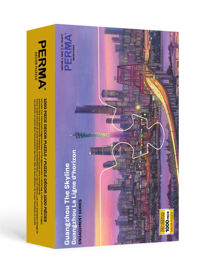 PERMA 1000 PCS Decor Puzzle Guangzhou Skyline Cityscape Jigsaw Puzzle for Adults for wholesale by PERMA PUZZLE