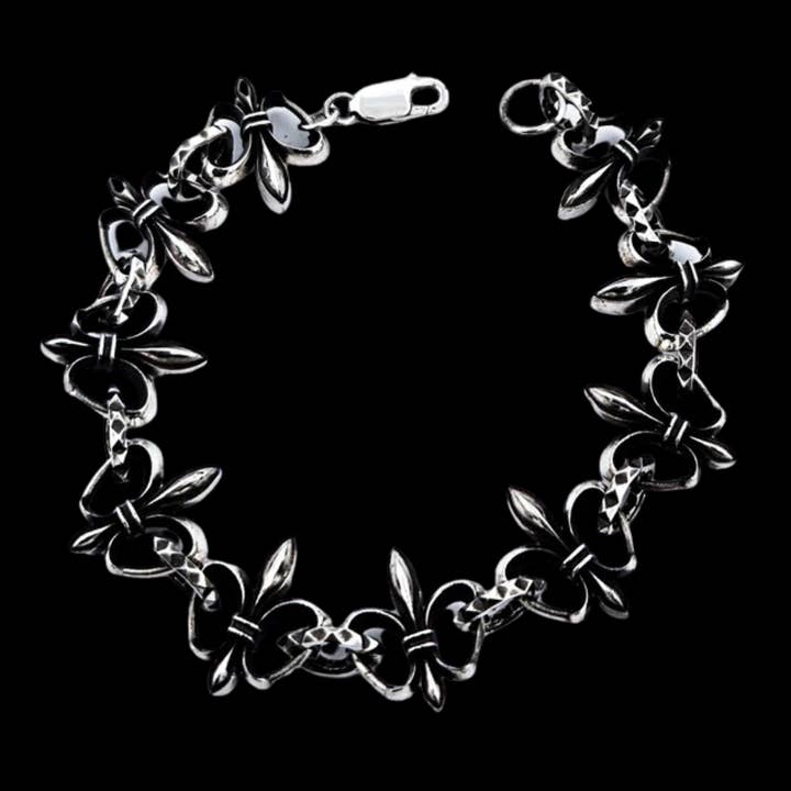 Heavy Rocker Fleur de Lys Bracelet for wholesale by Inchoo bijoux inc
