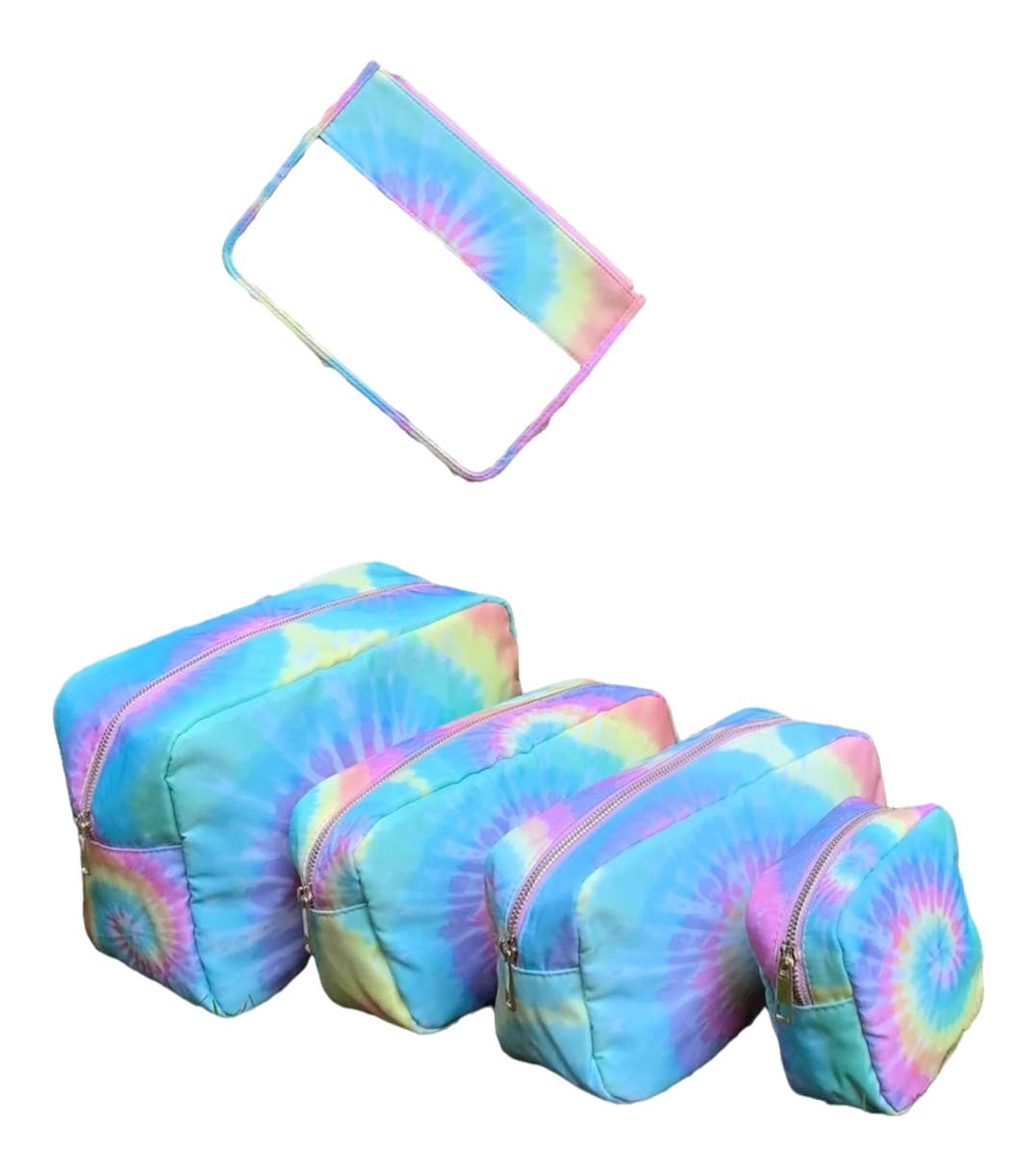 lil darlings inc - Wholesale Makeup/Cosmetic Bag - Vibrant Tye Dye Cosmetic Bags