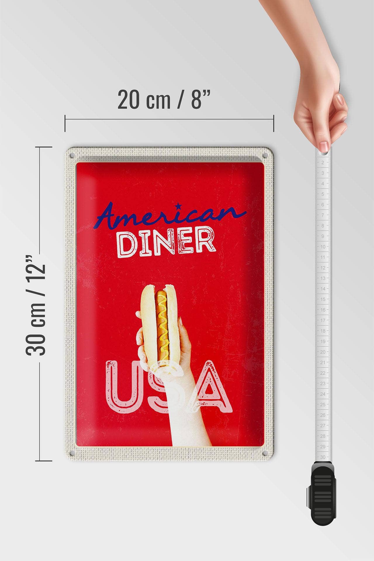 Femer - Wholesale Sign - Tin sign travel 20x30 cm America USA hot dog fast food dish sign tin sign4