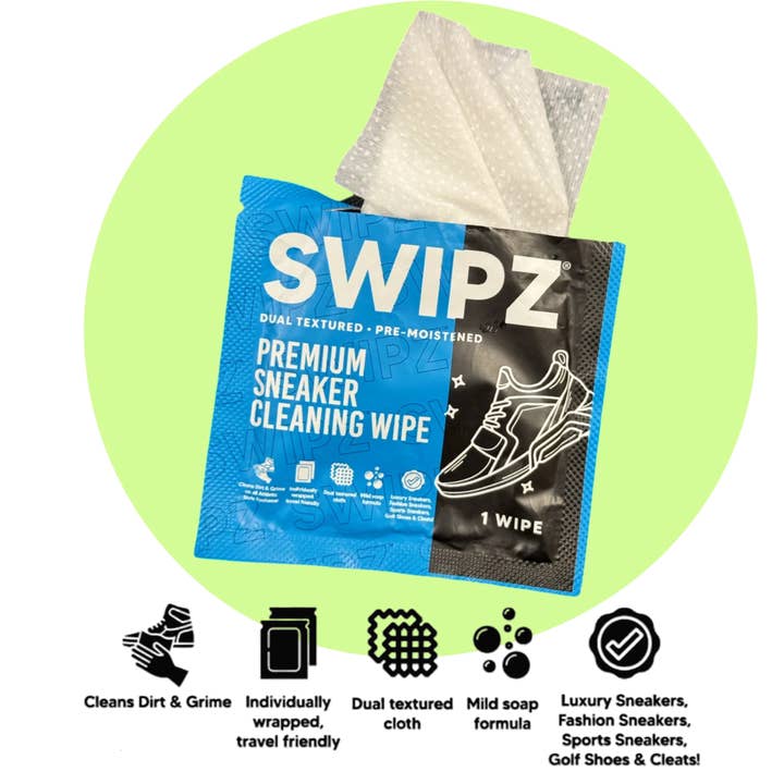 SWIPZ - Wholesale All-Purpose Cleaning Wipes - SWIPZ Sneaker Wipes Individually Wrapped (12pk)