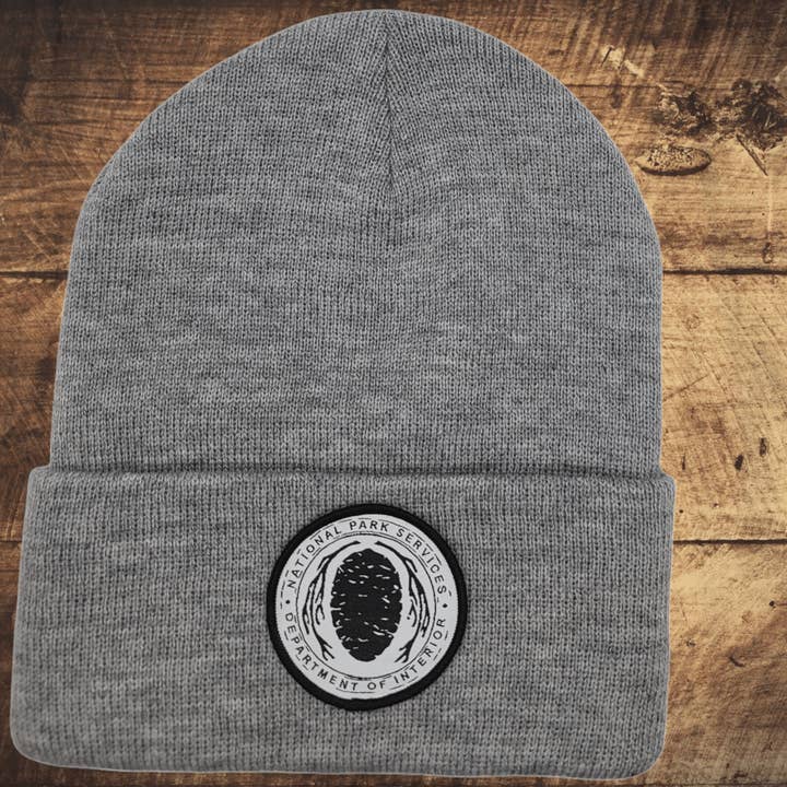 PNW Apparel - Wholesale Beanie - Unisex - Vintage-Inspired National Park Service Logo Patch Beanie: Ou