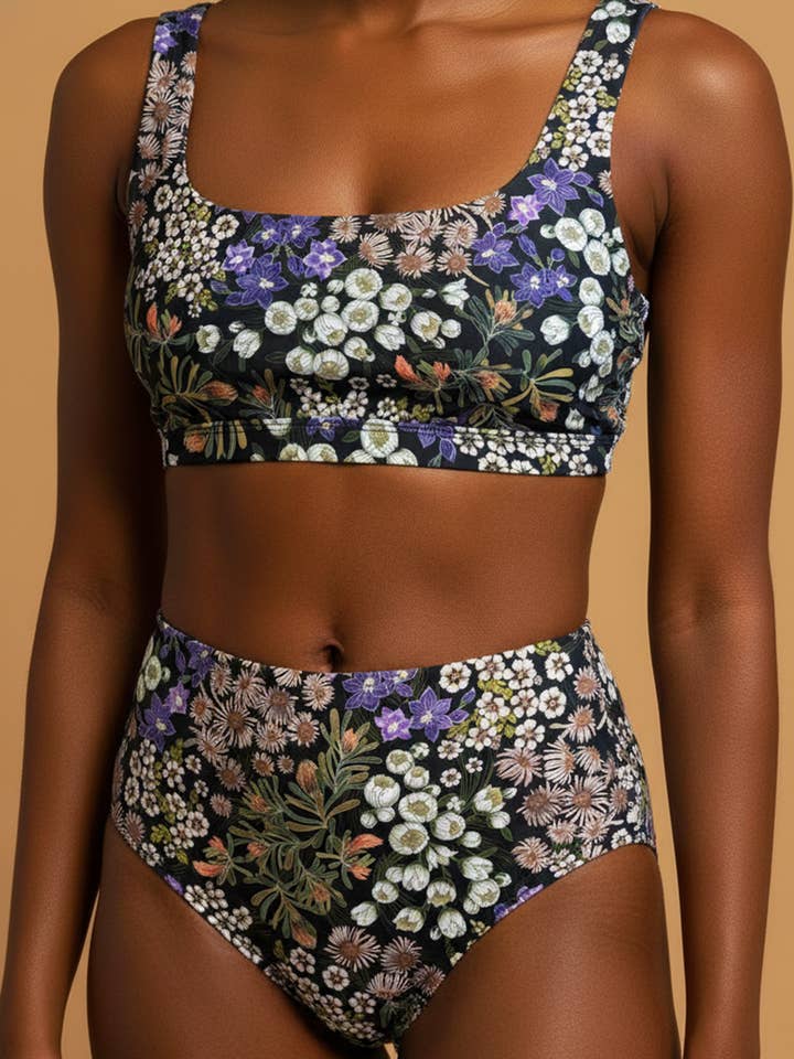 Melaleuca Meadow Reversible High Waisted Bottom for wholesale by Shapes In The Sand