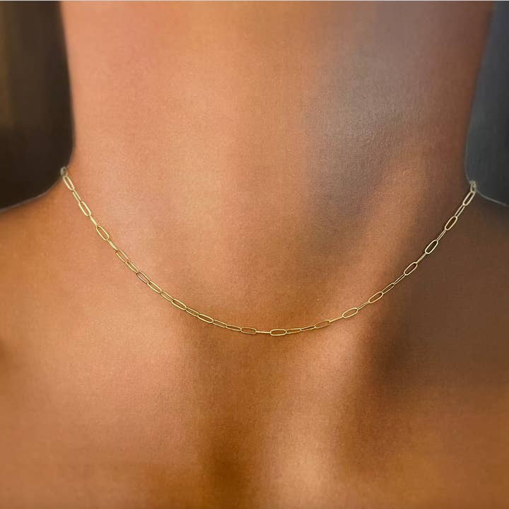 Cali Findings - Wholesale Link & Chain Necklace - 14K Gold Filled 2mm Round Paperclip, Elongated Cable Link5