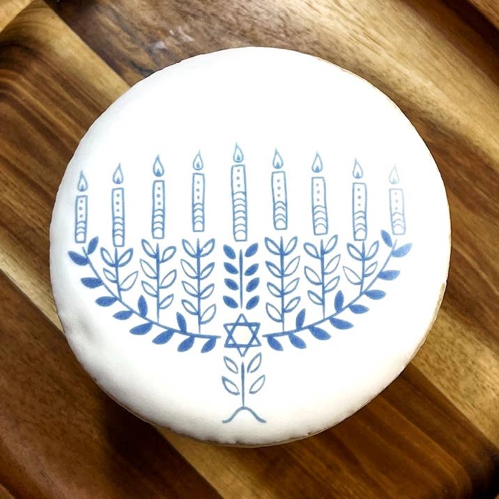 Hanukkah Menorah Sugar Cookie för wholesale av Sugar Beez