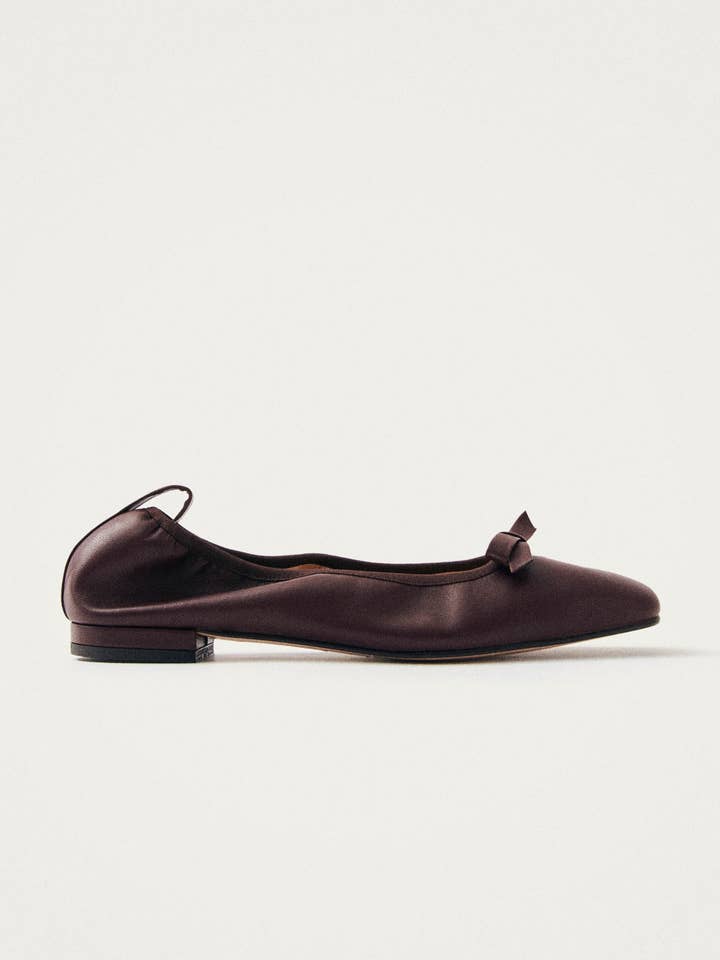 Freya Brown Leather Ballet Flats for wholesale by ALOHAS