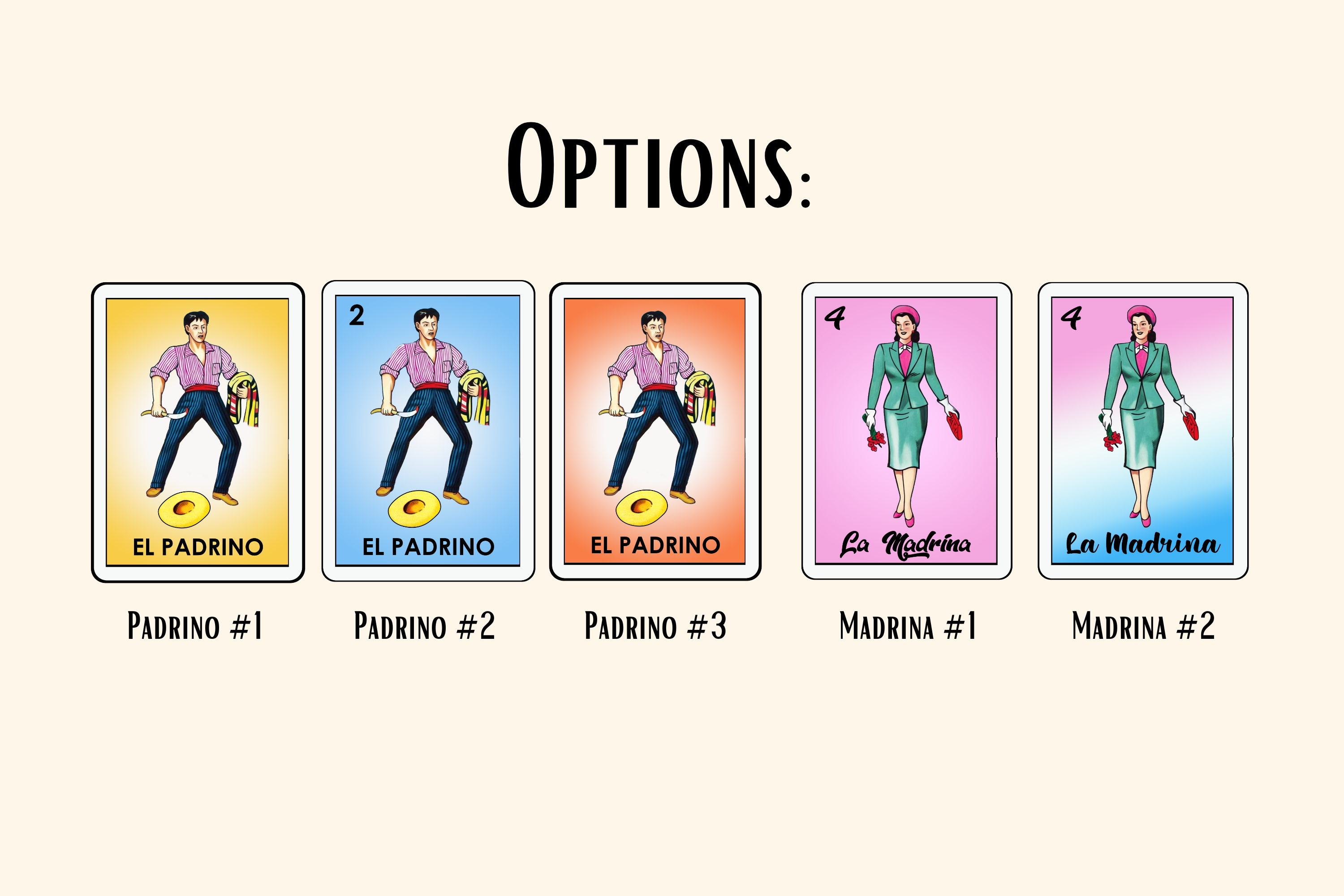 Designs & Crafts By Mo - Wholesale Drinking Glass/Cup - Loteria El Padrino, Loteria La Madrina, Bautizo 16oz2