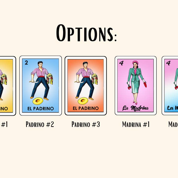 Designs & Crafts By Mo - Wholesale Drinking Glass/Cup - Loteria El Padrino, Loteria La Madrina, Bautizo 16oz2