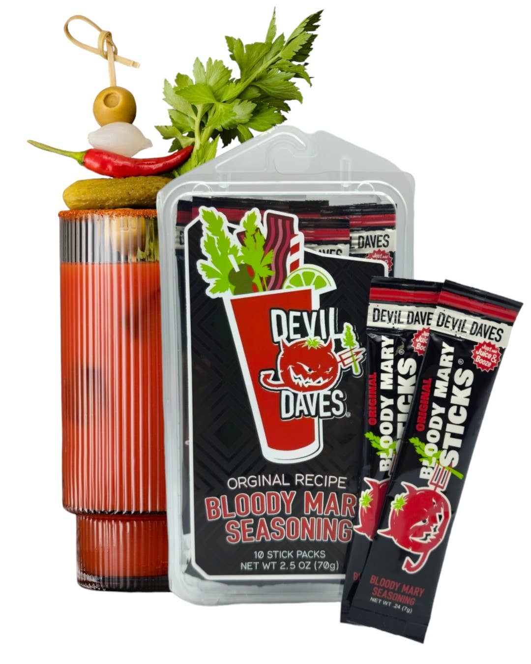 Devil Daves Bloody Mary Co - Vente Mélange/sirop pour cocktails - Packs de Bloody Mary Sticks - Original | 9 PACK1