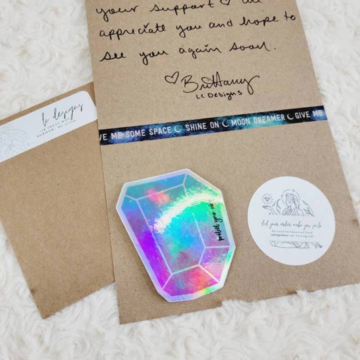LC Designs - Wholesale Sticker - Holographic Crystal Die Cut Sticker4