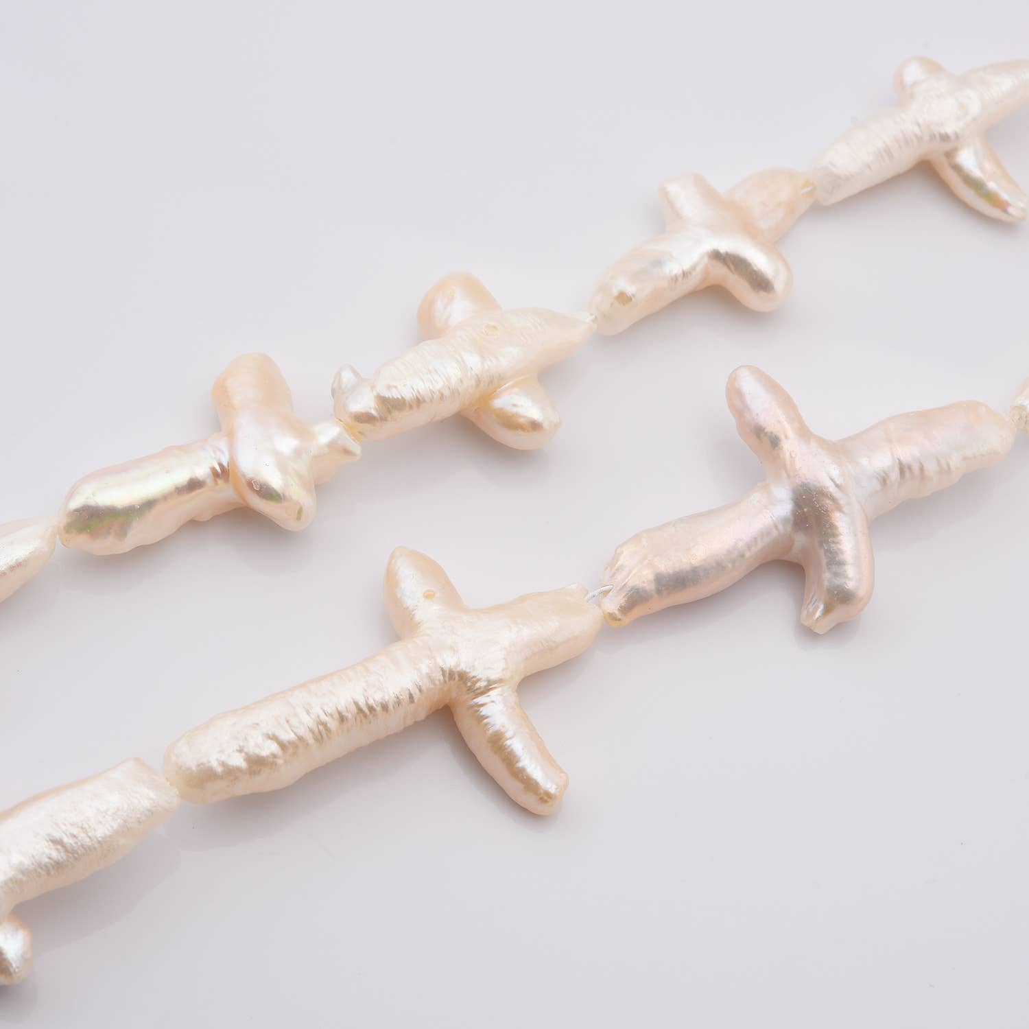 Beads Creation - Wholesale Beads - Natural Cross Pearl Bead, 35x20mm Pendant, Gift, FWP0585