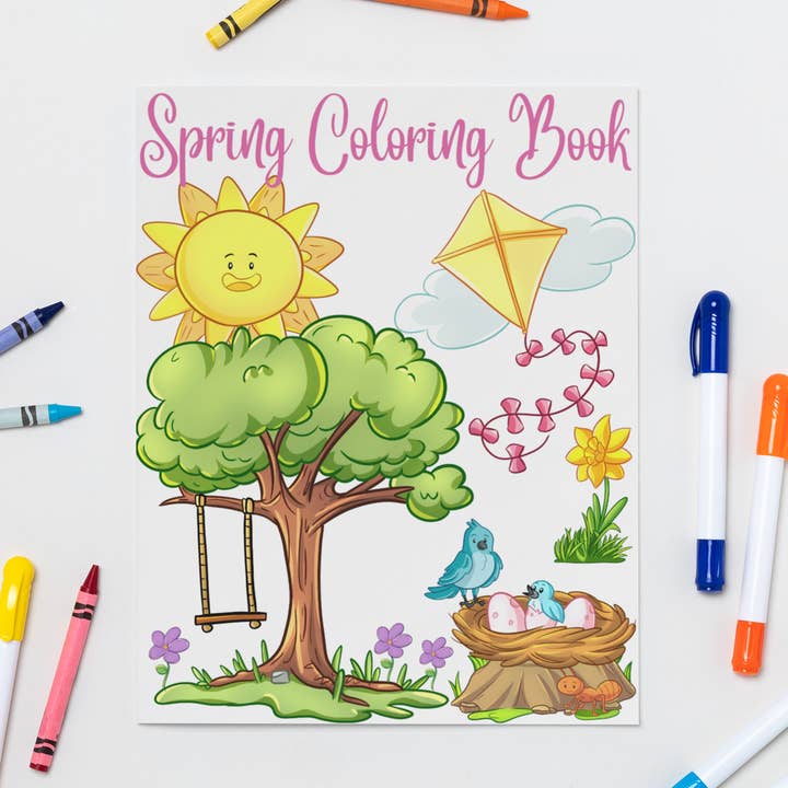 Spring Coloring Book for wholesale by Pretty Zen & Company
