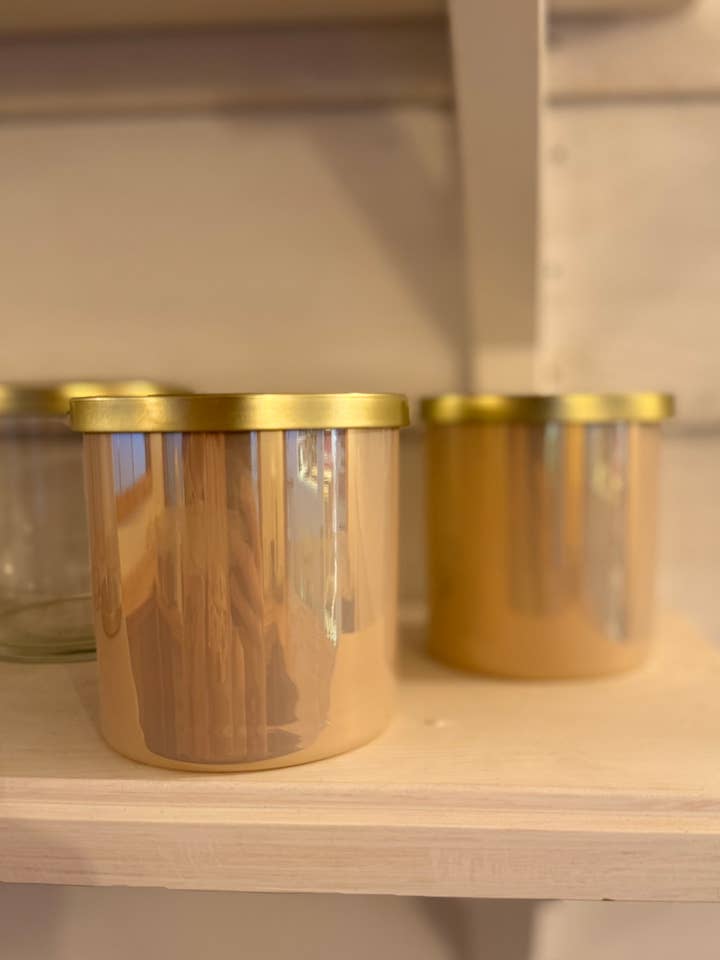 No Label Blush Iridescent Tumbler Candle (White Label) for wholesale by Illuminate Space