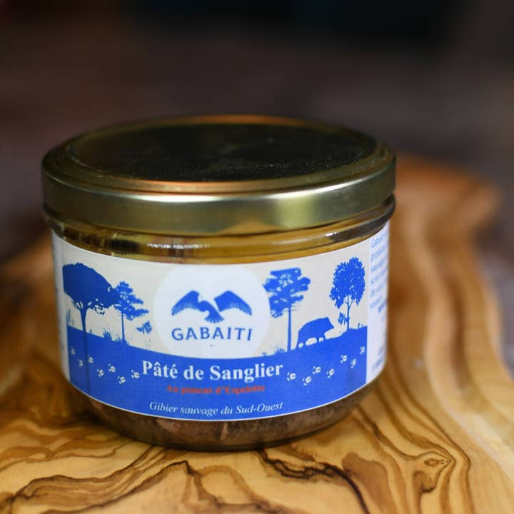 Gabaiti – wholesale Konserverad fisk – Vildsvin pate med Espelette peppar (190g)