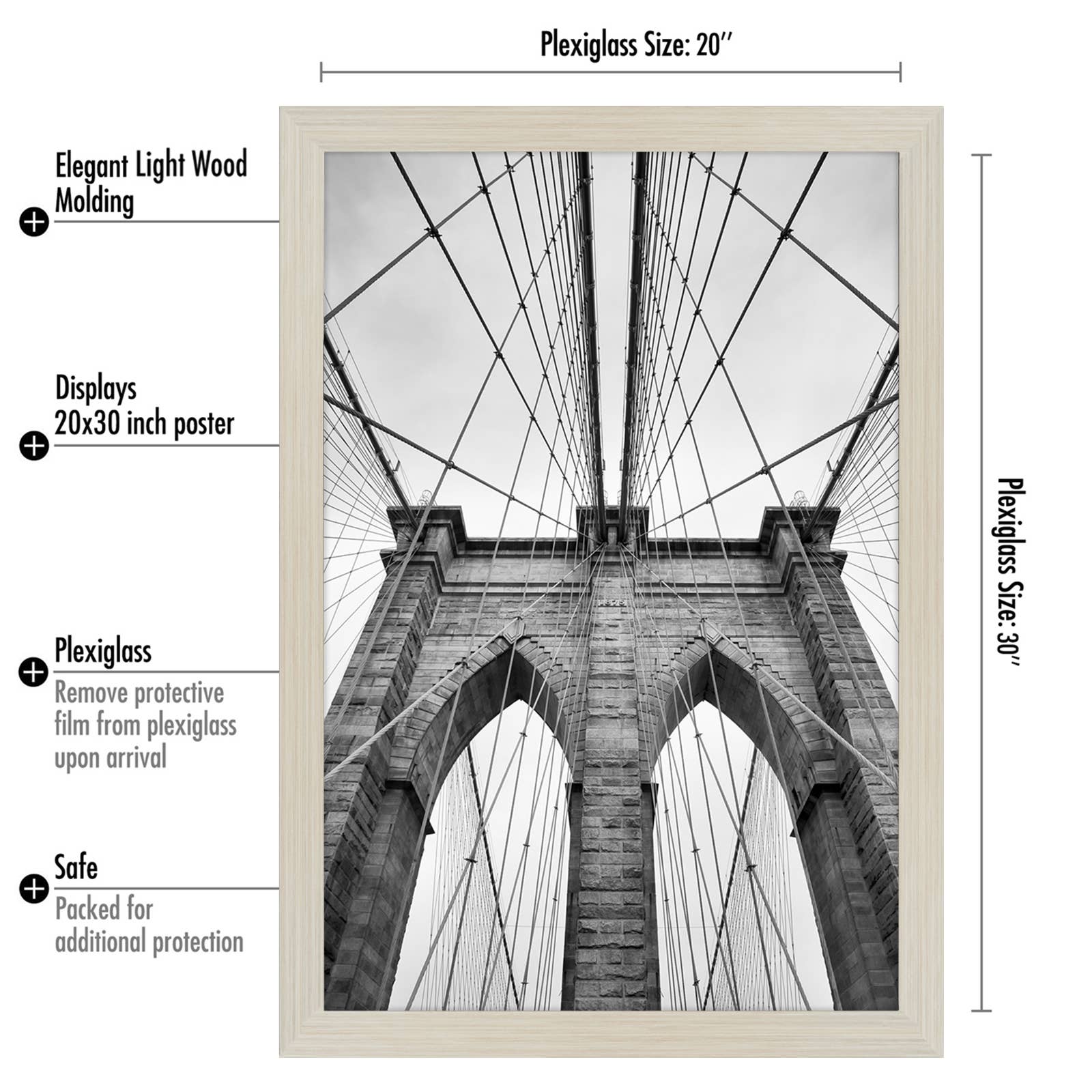 Americanflat - Wholesale Picture Frame - Americanflat Poster Frame with Wide Molding198