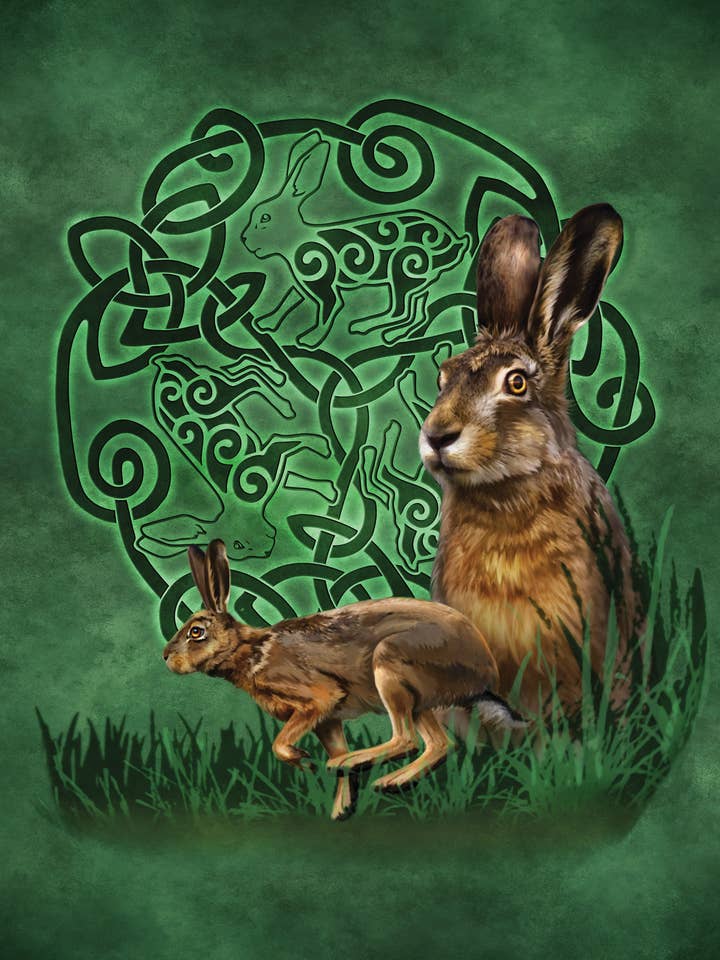 Celtic Hare Card - 6 Pack BA01 for wholesale by Starlinks Gifts
