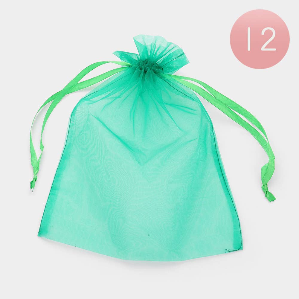 Sensibling Corp. - Wholesale Gift Bag - 12PCS - 6.75 X 9.5 Ribbon Organza Gift Bags
12