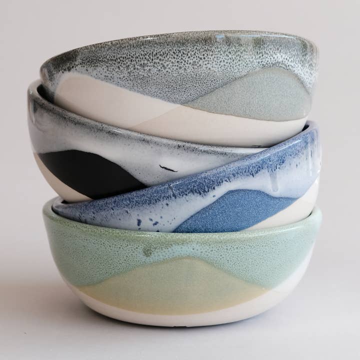 core - breakfast bowl - 5.5''x2'' - handmade, porcelain for wholesale by FHAR Studio