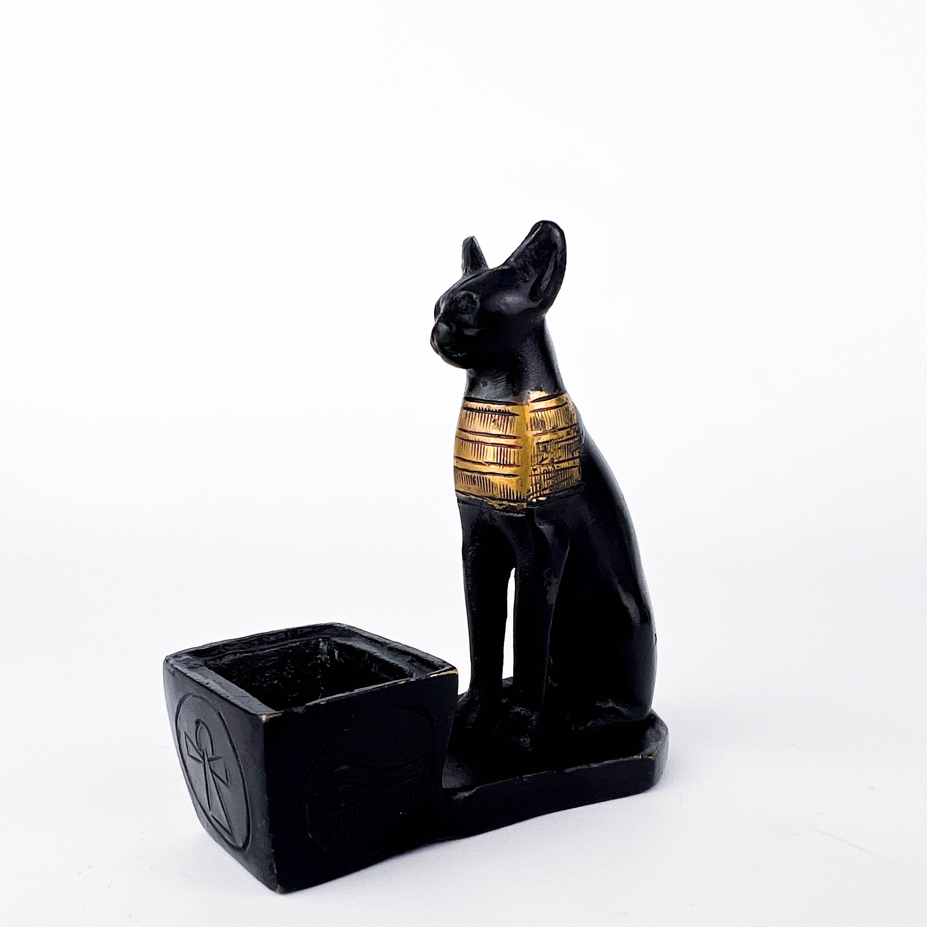 GREENROOTS USA LLC – Porta-incenso por atacado – Queimador de Latão Egípcio Bast com Acabamento em Bronze (Preço por Unidade)6