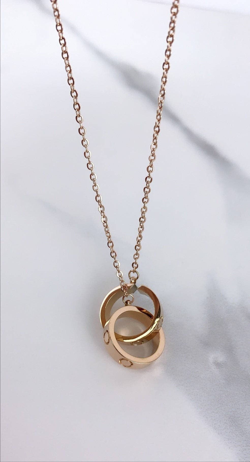 DIJU Jewelry - Wholesale  - 18k Roségoud Gevuld Trendy, Hoepel Ring Bedel, Ketting, Groothandel Sieraden Benodigdheden0