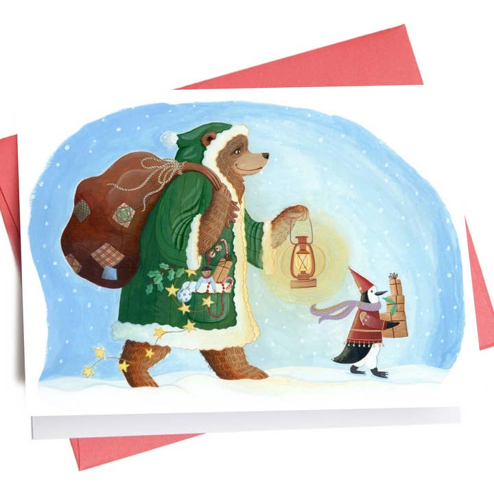 Santa's Helper | Holiday lykønskningskort for engroshandel hos Inkwell Cards