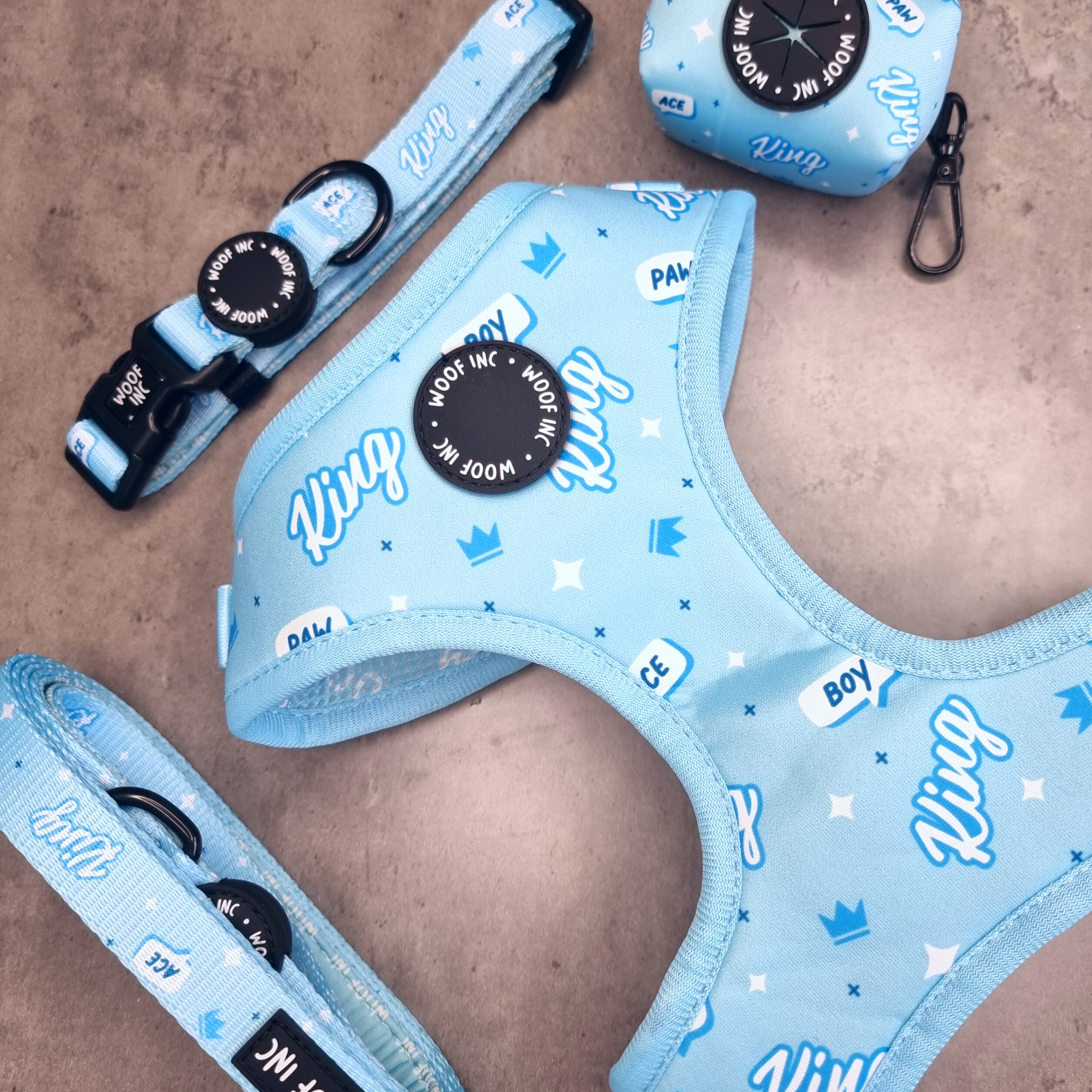 WOOF INC - Wholesale Pet Harness - Dog - King Blue Adjustable Dog Harness8