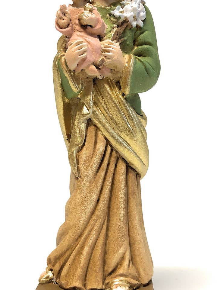 Statue of Saint Joseph in resin 10 cm. for wholesale by Costa Articoli Religiosi