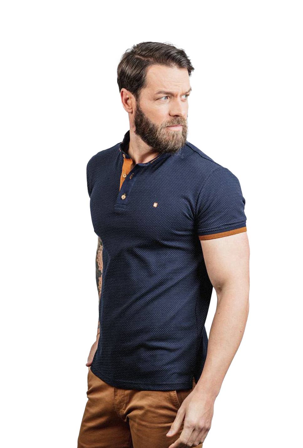 Yellow Skin - Wholesale Polo - Men's - 8565 MAO COLLAR POLO