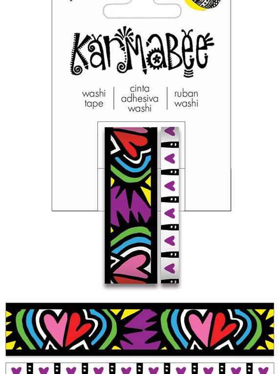 Hearts Pattern Washi Tape for wholesale by Paper House Productions