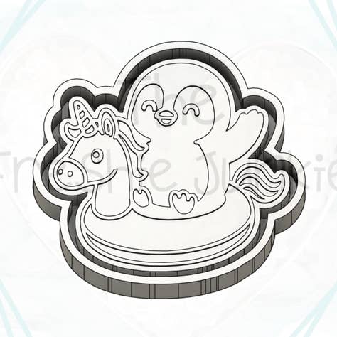 *NEW RELEASE* Penguin Unicorn Float Freshie Mold for wholesale by The Freshie Junkie, LLC