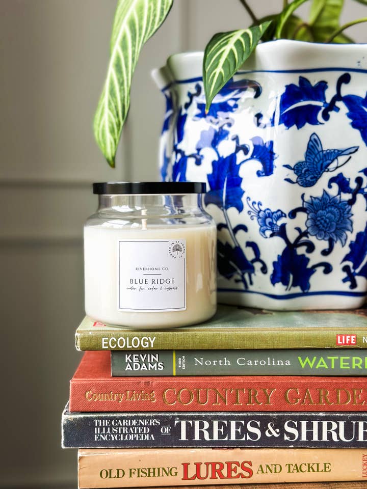 Blue Ridge Soy Candle for wholesale by RiverHomeCo.