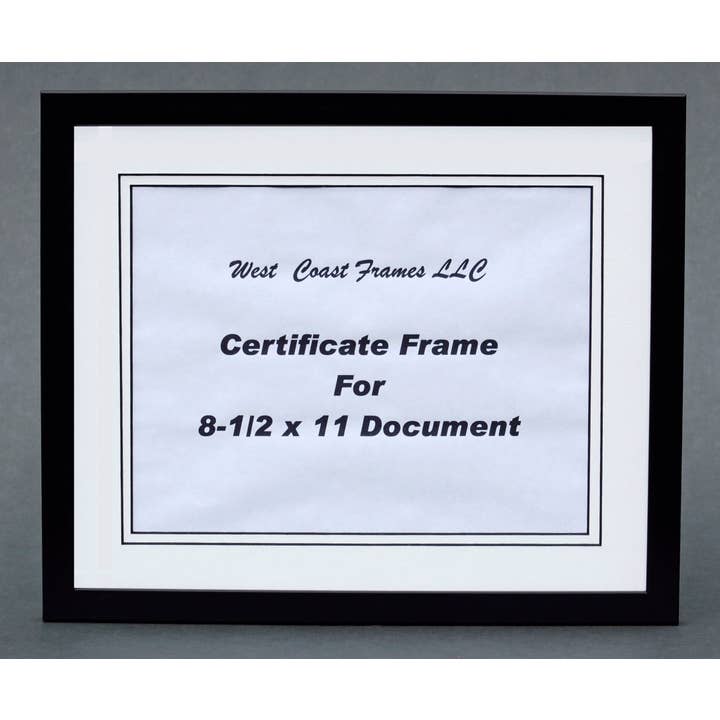 Red Certificate Frame for a 8-1/2 x 11 Document - Double Mat for wholesale on Faire