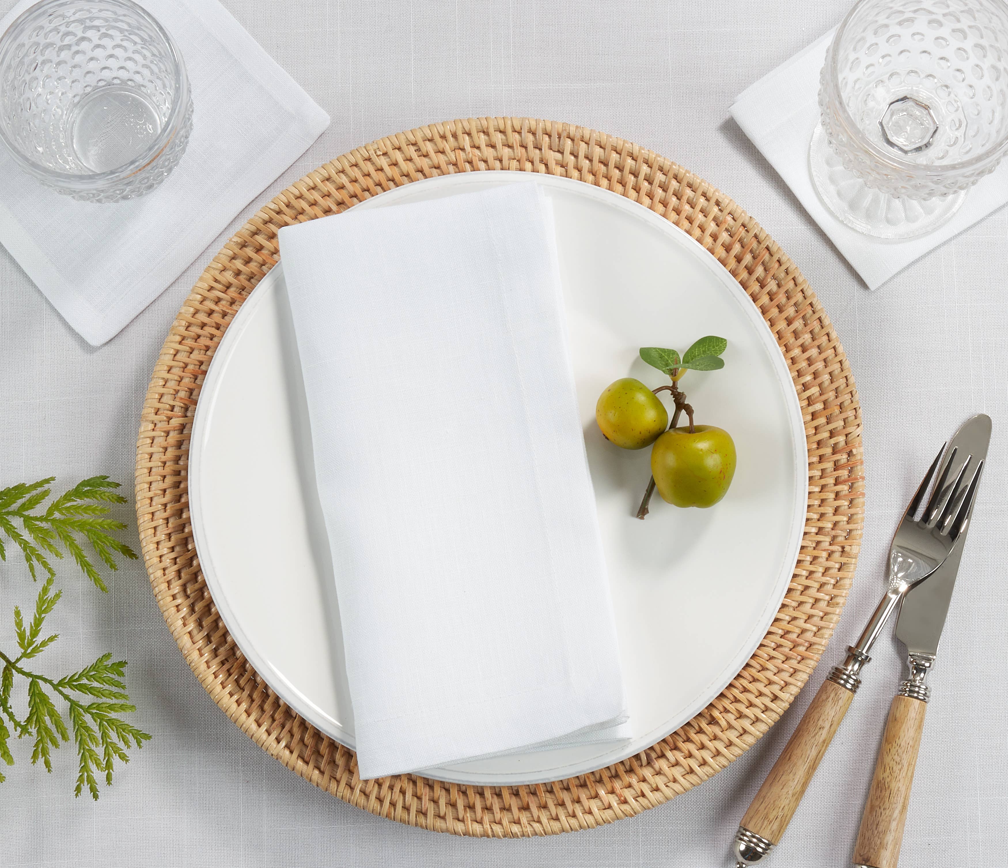 Weiss Serviette aus reinem Leinen für den Großhandel auf Faire4